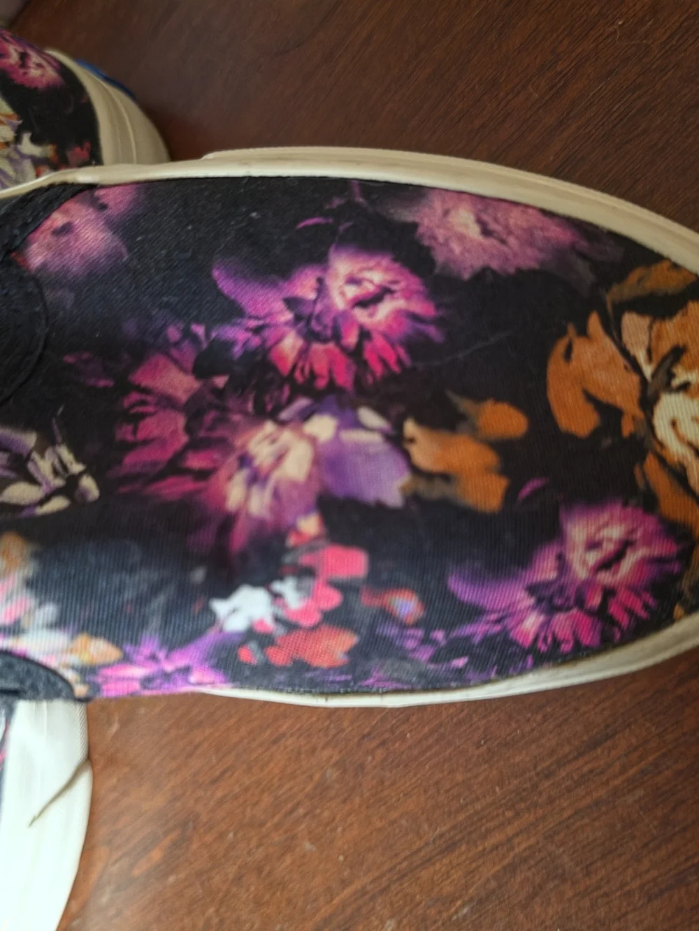 Keds Women's Slip-On Floral Canvas Sneakers - Black/Purple 